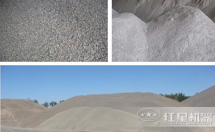 不同规格的机制砂料