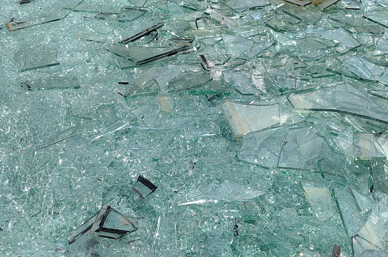 常见的碎玻璃