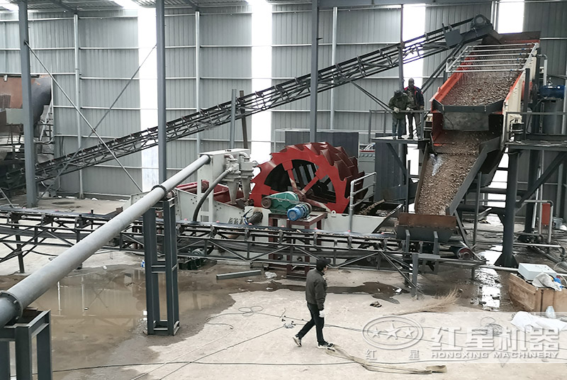 >时产300吨青石制砂生产线-洗砂机