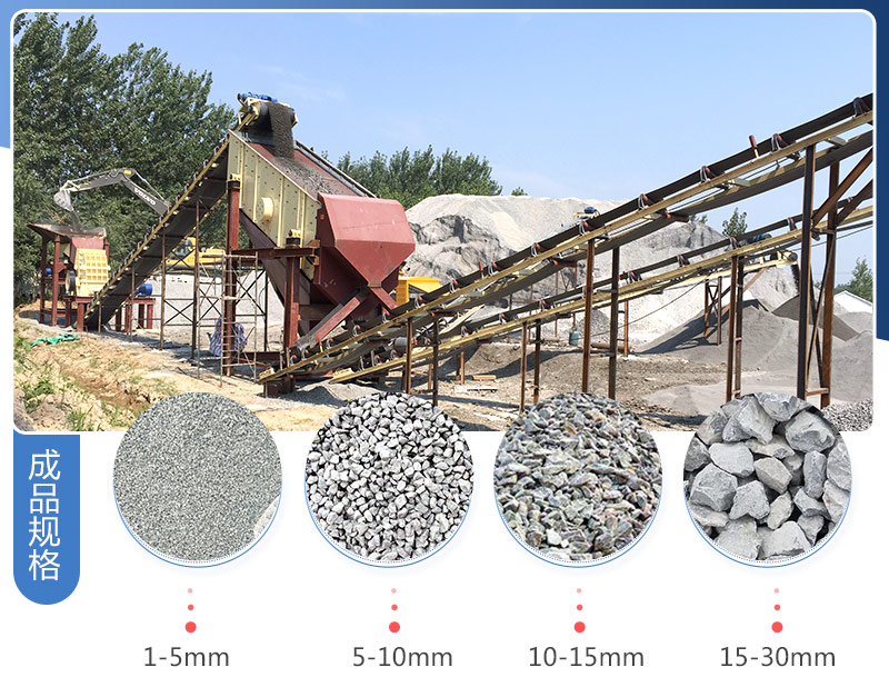 砂石生产线生产出多种规格石料，市场需求量大